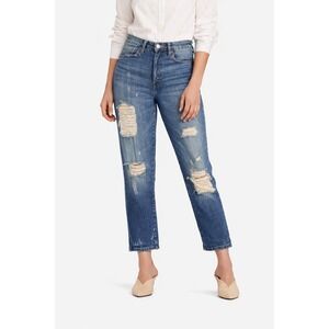 Mother Superior Womens Jeans 25 Blue Denim The Saint Soul Seeker Distressed